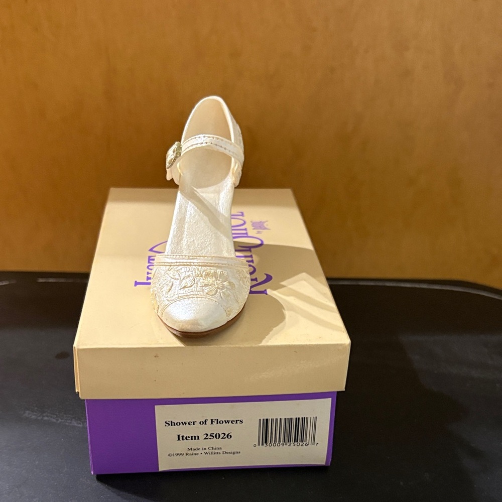 Just The Right Shoe Ivory Floral Heels - Picture 4 of 5